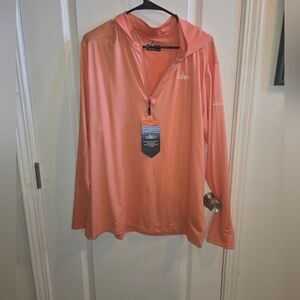 Habit  Salmon Half-Zip Hoodie Nwt Size Large